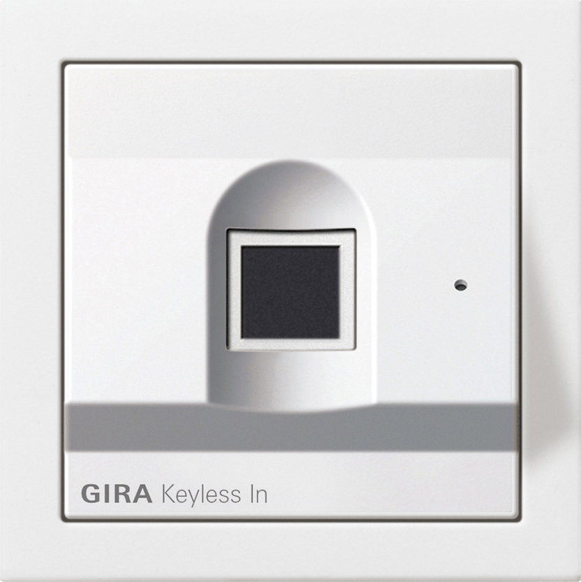 1St. Gira 2617112 Gira Keyless In Fingerprint-Leseeinheit Flächenschalter Reinweiß