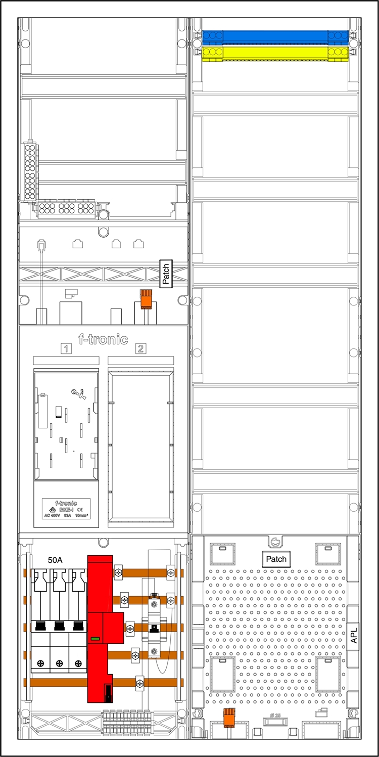 1St. F-Tronic EHZ721APZ50B10ÜS EHZ721APZ50B10ÜS, 1 ZP, DS, 1R, 1 VAPZ inkl. APL, SLS 50A, ÜSS, SPVGB10, 2 PPV, 1 PL150 7195143