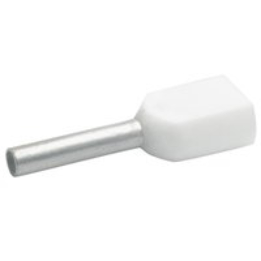 100St. Klauke 8698 Aderendhülsen für 2 Leitungen isoliert 2x0, 5qmm 8mm lang