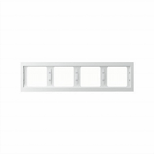 1St. Berker 13837009 Rahmen 4fach waagerecht K.1 polarweiß glänzend