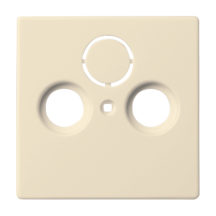 1St. Busch-Jaeger 1743-82 Zentralscheibe, als Abdeckung für handelsübliche Antennensteckdosen Busch-dynasty elfenbeinwei