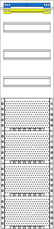 1St. F-Tronic VK7 Kombinationsfeld 1-feldrig, H=1050mm, Vert. 3r, Komm., VK7 7120134