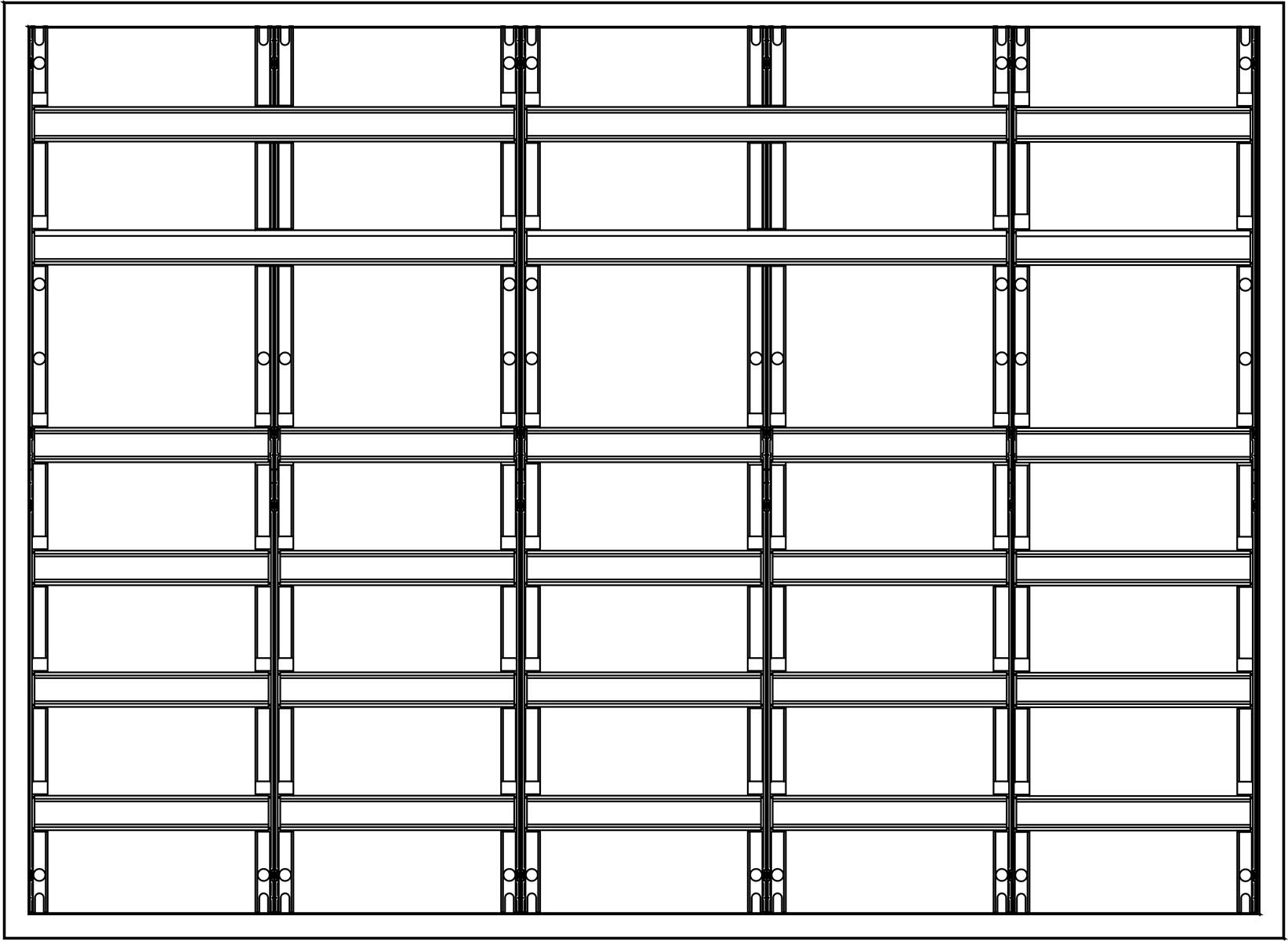 1St. F-Tronic VS5-6-RK Verteilerschrank VS5-6-RK, 5-feldrig, 6r, Reihenklemmen, 950x1300x210mm 7110717