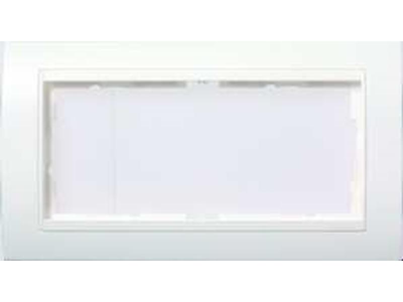 1St. Gira 100203 Abdeckrahmen 2fach ohne Mittelsteg Standard 55 Reinweiß glänzend