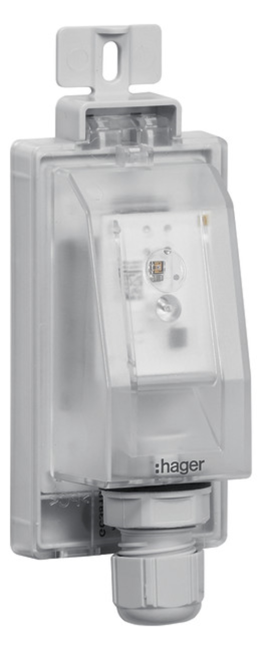 1St. Hager EEN003 Aufbaufüh f.Uhr EGNx/Däm.schalter