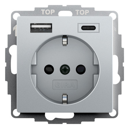 1St. Gira SCHUKO SH USB-Spannungsvers. 245926 2f Typ A/C System 55 F