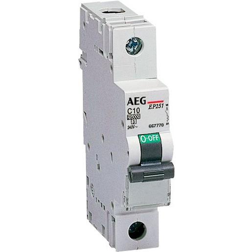 1St. AEG 4TQA667129R0000 EP61 B10 LS-Schalter 6kA 1P 10A...