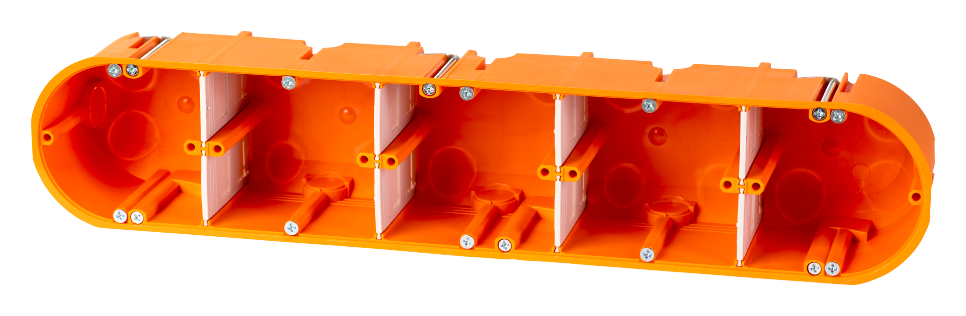 5St. F-Tronic HW50 HW Gerätedose massiv 5-fach, 5x Ø 68mm, t=60mm 7350065