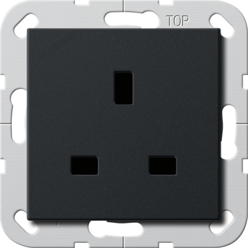 1St. Gira 2776005 Steckd. BS 13 A SH System 55 Schwarz m