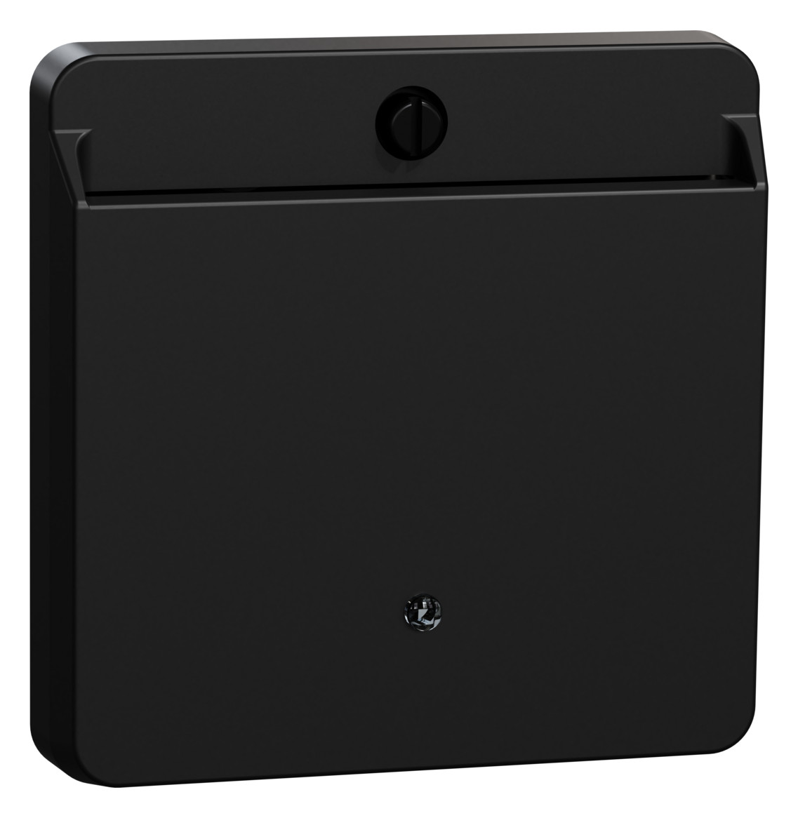 1St. Merten MEG3854-0403 Card-Schalter mit Schriftfeld, schwarz matt, System M Ocean Plastic