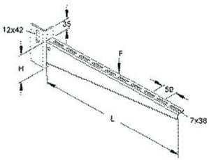 1St. Niedax KTU 600 Ausleger 90X610MM KTU600