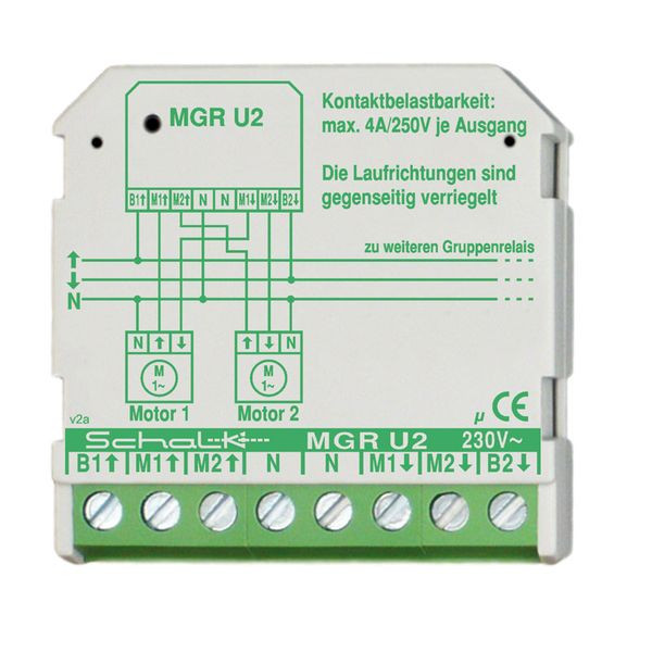 1St. Schalk MGRU29 Motor-Gruppen-Relais 230V AC, 2 Wechsler 5A MGR U2