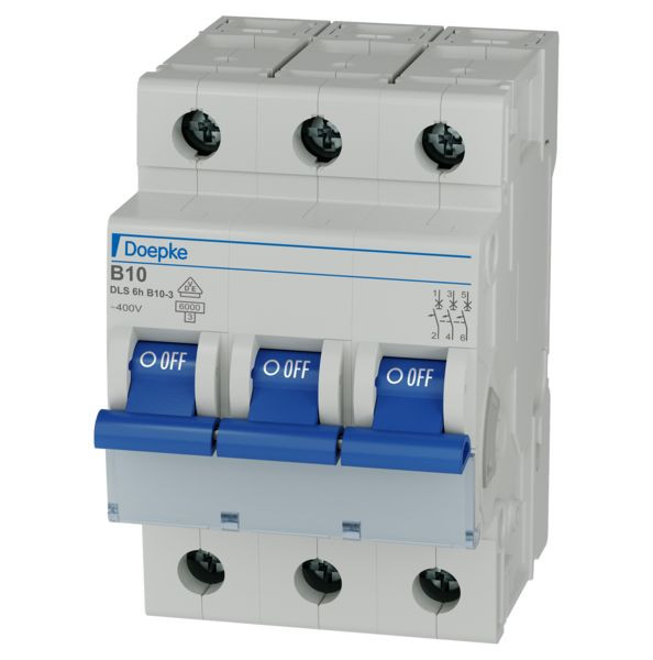 1St. DOEPKE DLS 6H B10-3 6KA Doepke LS-Schalter 3p, B-Char, 400 V/10