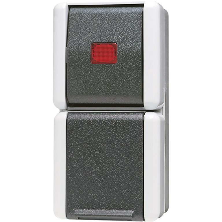 1St. Jung 876KOW Steckdose mit Kontrollschalter WG800 876 KOW