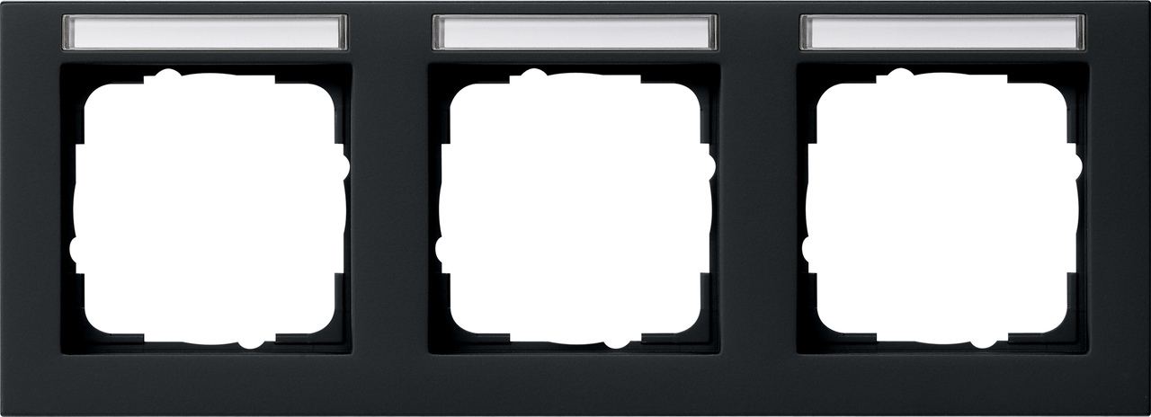 1St. Gira 109309 Abdeckrahmen 3f waager. BSF Gira E2 Schwarz m