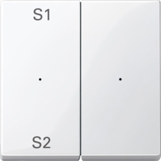 1St. Merten MEG5226-0319 Wippen für Taster-Modul 2fach (Szene1/2 blank) polarweiß glänzend System M MEG52260319 * PlusLi