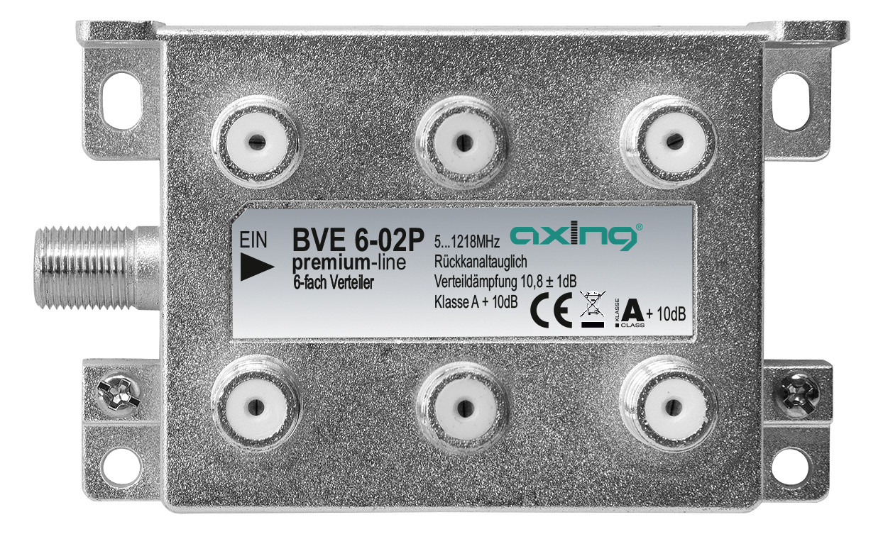 1St. AXING 6fach Verteiler BF2 BVE 6-02P 5-1218MHz brummentkoppelt Kl.A+ Vodafone
