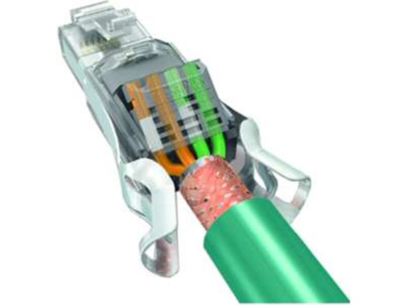 1St. Phoenix Contact VS-08-RJ45-5-Q/IP20 RJ45-Steckverbinder Schutzart: IP20 Polzahl: 8 1 GBit/s CAT5 (IEC 11801:2002) Material: PA IDC-Schnellanschluss Anschluss AWG 26- 23 Kabelabgan
