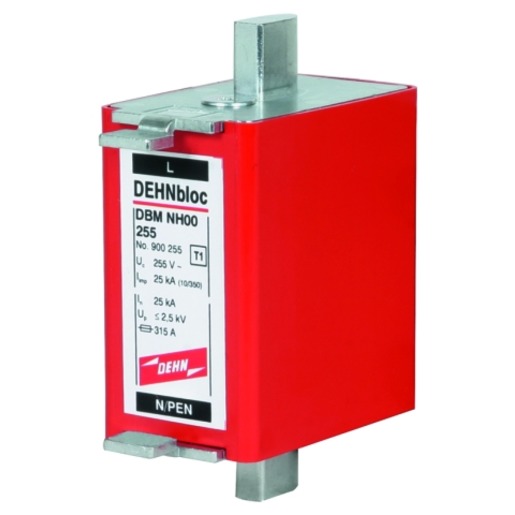 1St. Dehn 900255 Koordinierter Blitzstromableiter Typ 1 Dehnbloc Maxi NH00 1-polig 255V AC DBM NH00 255