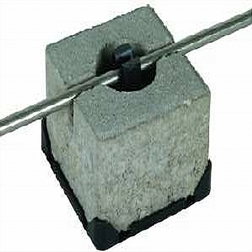 1St. Dehn 253015 Dachleitungshalter FB f. Flachdächer m. Betonstein C35/45 m. 1-fach Halter Rd8mm DLH FB 8 LO 100X100X70