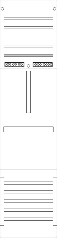 1St. F-Tronic Z1B Zählerfeld 1-feldrig, H=1050mm, 1-3.HZ, Z1B 7120121