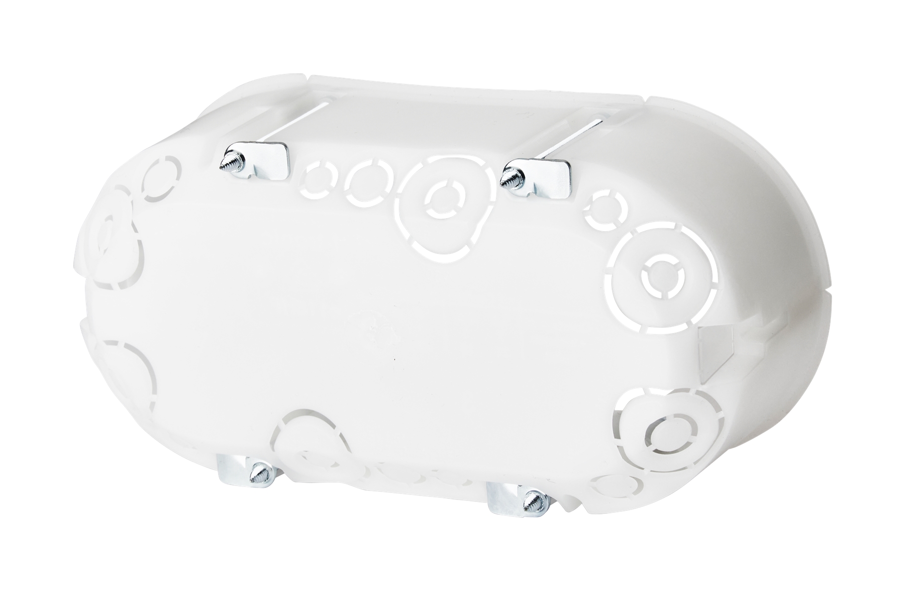 10St. F-Tronic E118HF HW Gerätedose doppelt, E118HF, 2x Ø 68mm, t=47mm, halogenfrei 7350162