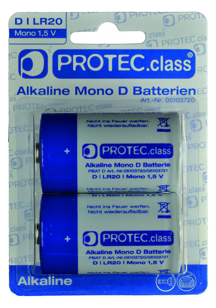 1St. Protec.Class PBAT D Mono Batterien 2er Blister