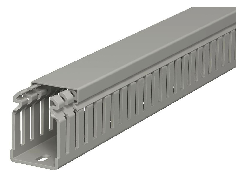 48m OBO LKV 50037 Verdrahtungskanal 50x37,5x2000 PVC sgr RAL7030 6178312