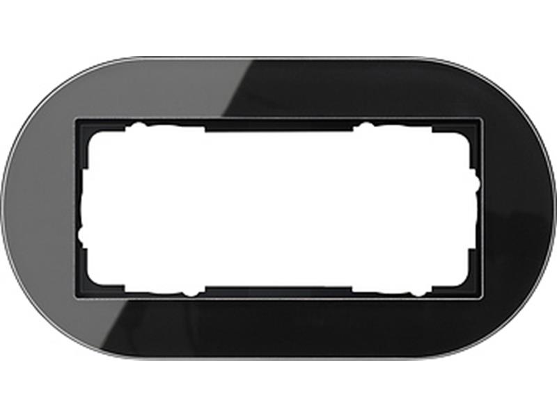 1St. Gira 1002135 Abdeckrahmen 2f o.M. Gira Studio G Schwarz