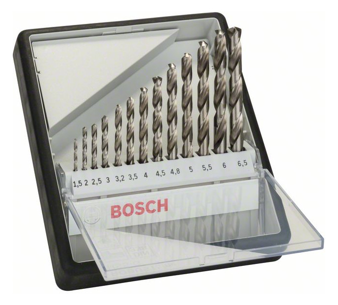 1St. Bosch 2607010538 13tlg. Robust Line Metallbohrer-Set HSS-G, 1,5–6,5 mm 1St. Bosch 2607010538 13tlg. Robust Line Metallbohrer-Set HSS-G, 1,5–6,5 mm