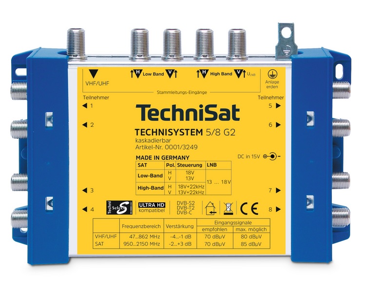 1St. Technisat TECHNISYSTEM58G Multischalter 5/8 Technisystem 1St. Technisat TECHNISYSTEM58G Multischalter 5/8 Technisystem