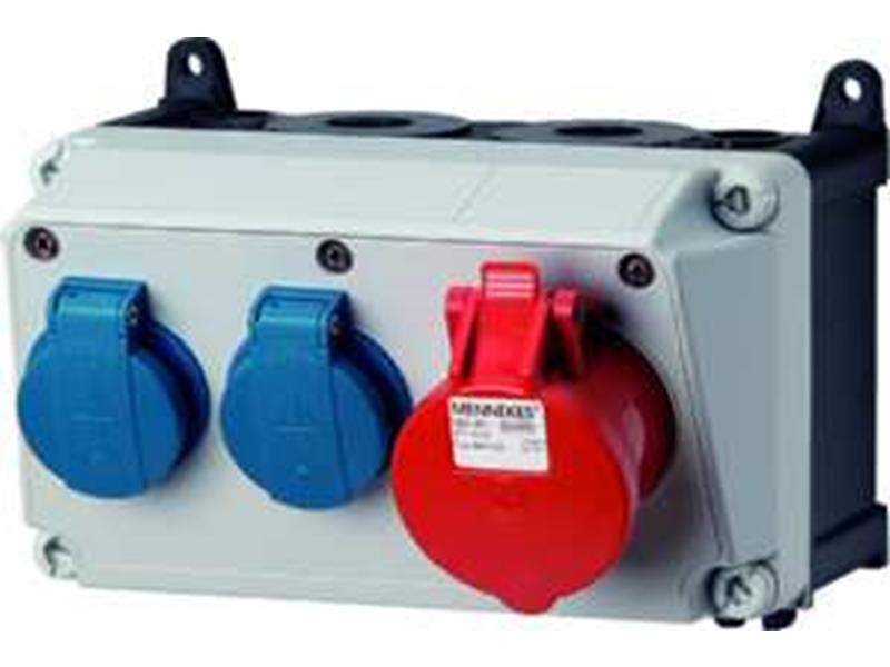 1St. Mennekes 910007 AMAXX Steckdosen-Kombination IP44