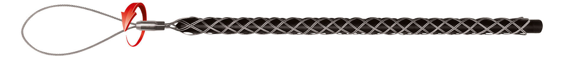 1St. RUNPOTEC 30039 Kabelziehstrumpf mit Schlaufe 4-6 mm i