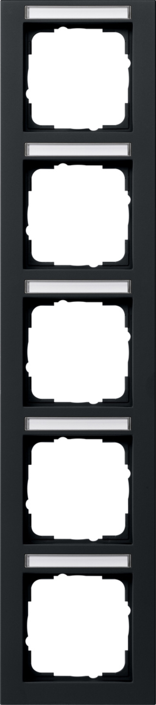 1St. Gira 111509 Abdeckrahmen 5f senkr. BSF Gira E2 Schwarz m