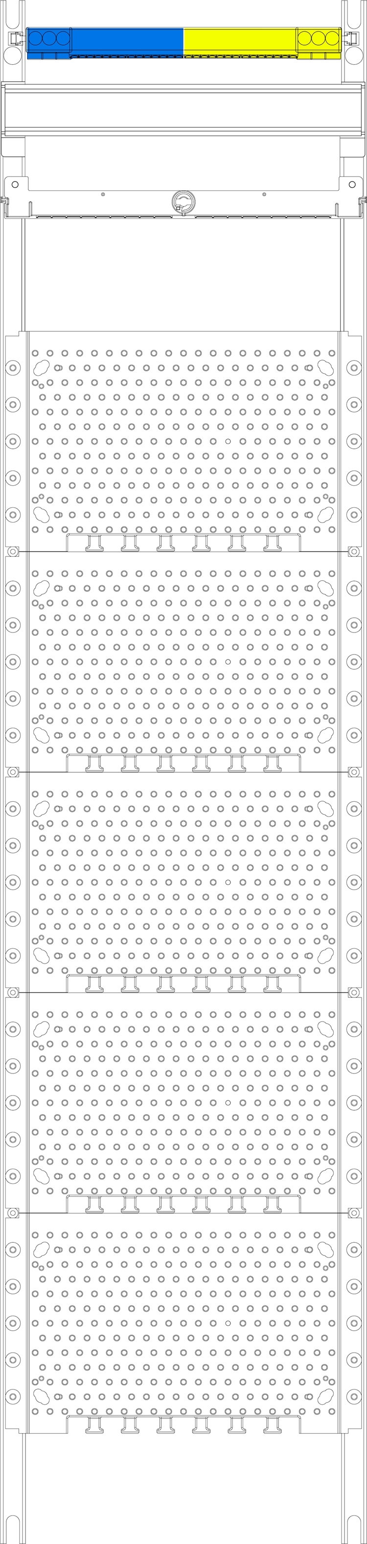 1St. F-Tronic K17 Kommunikationsfeld K17, 1-feldrig, H=1050mm, 1 Hutsch. 7141660