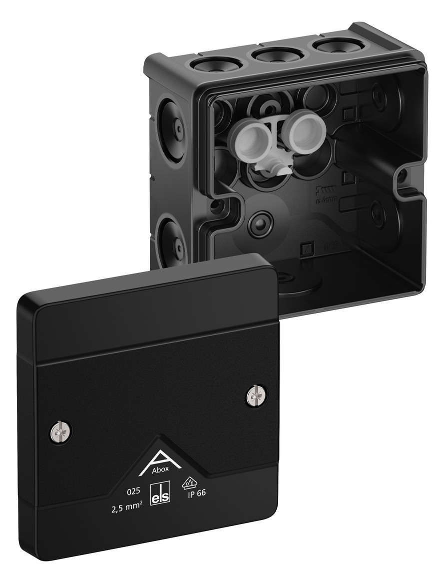 1St. Spelsberg Abox 025-L/sw Abzweigkasten, Schutzart IP66