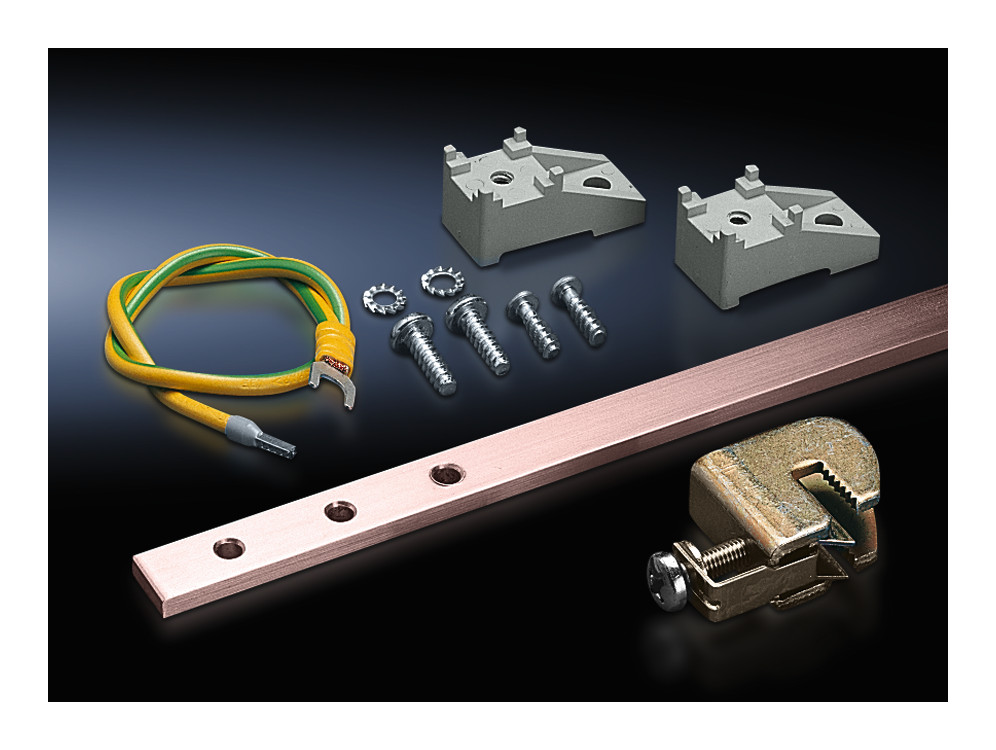 1St. Rittal DK 7547.000 Erdungsschiene Cu, Länge 1800 mm 7547000