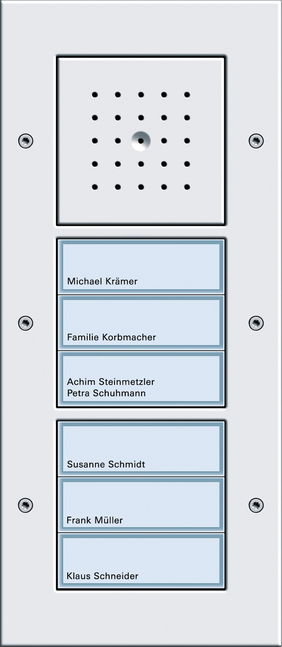 1St. Gira 126866 Türstation AP 6fach Türkommunikation Reinweiß