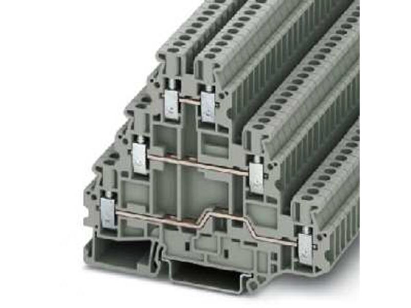1St. Phoenix UT 2,5-3L Mehrstockklemme Schraubanschluss 0,14 mm² - 4 mm² AWG: 26 - 12 B=5,2 mm grau Montageart: