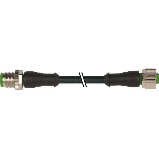 1St. Murrelektronik 7000-40021-6140350 M12 St. 0 / M12 Bu. 0 A-kod.PVC 4x0.34