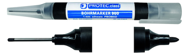 1St. Protec.Class PBOMAD Bohrmarker DUO 1mm/1,5-3mm Schwarz