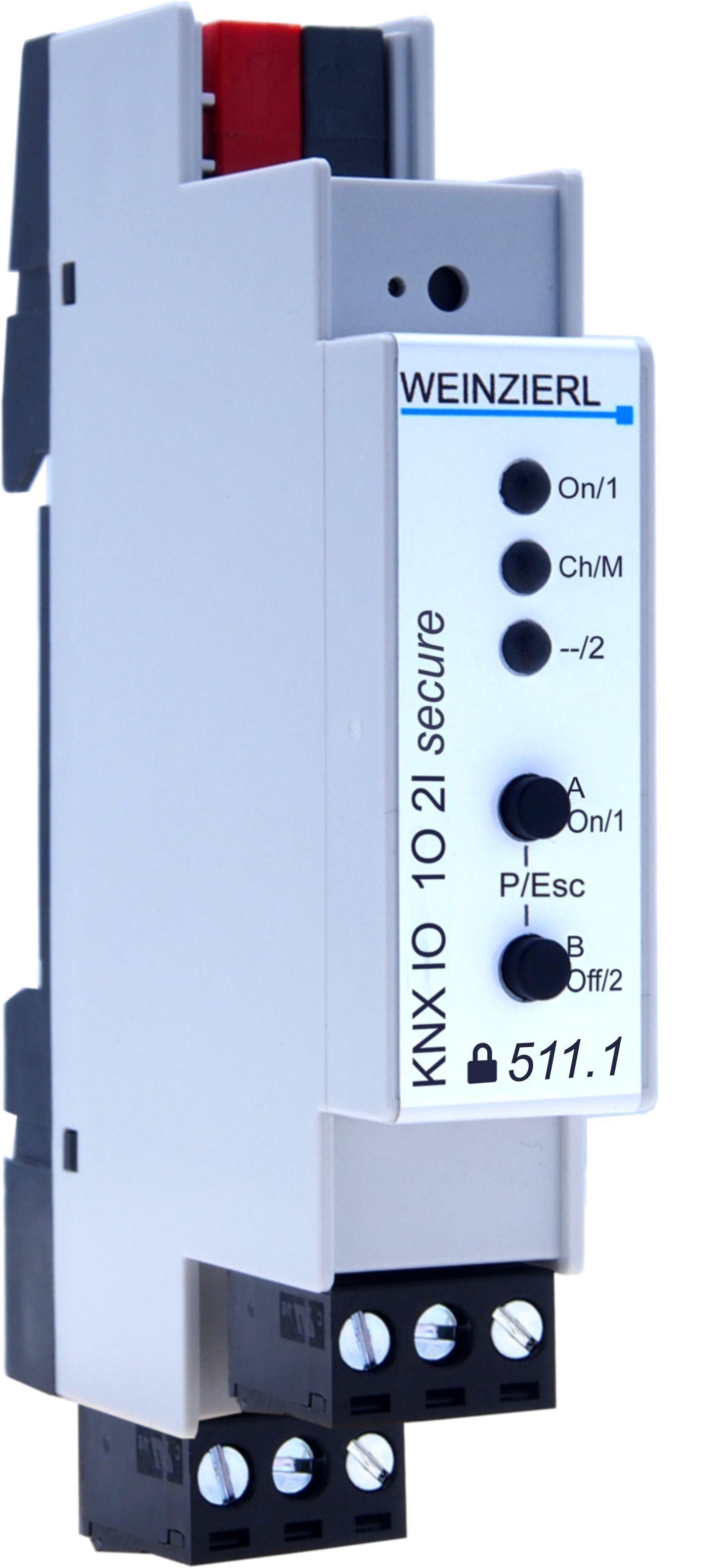 1St. Weinzierl 5327 KNX IO 511.1 secure 1Kanal Schaltaktor m.2 Ausgängen