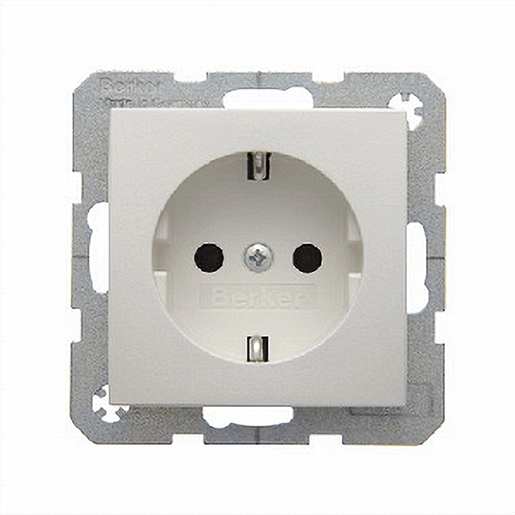 1St. Berker 41431909 Steckdose S.1/B.3/B.7 polarweiß matt mit Schraubklemmen
