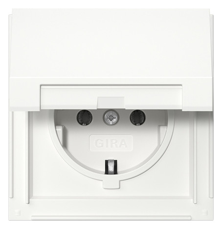 1St. Gira 445466 Steckdose 16A 250V mit Klappdeckel TX_44, Reinweiß