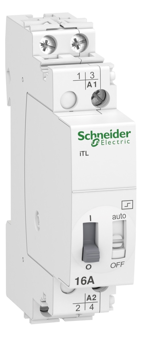 1St. Schneider Electric A9C30812 Fernschalter iTL, 2P, 2 S, 16A, Spule 110VDC, 230-240VAC 50/60Hz