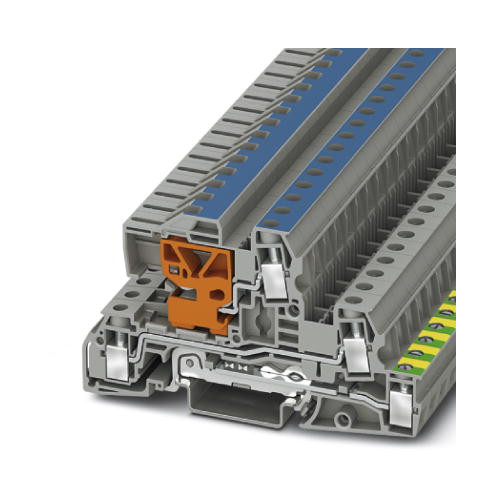 1St. Phoenix UTI 6-PE/L/NT Installationsschutzleiterklemme Schraubanschluss Querschnitt: 0,2 mm² - 10 mm² AWG: 2