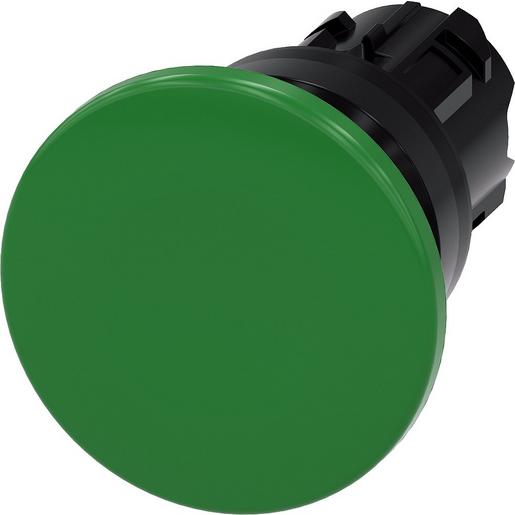 1St. Siemens 3SU1000-1BD40-0AA0 Pilzdrucktaster, 22mm, rund, Kunststoff, grün, 40mm