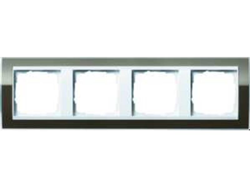 1St. Gira 0214763 Rahmen 4fach für Reinweiß Gira Event Klar Braun