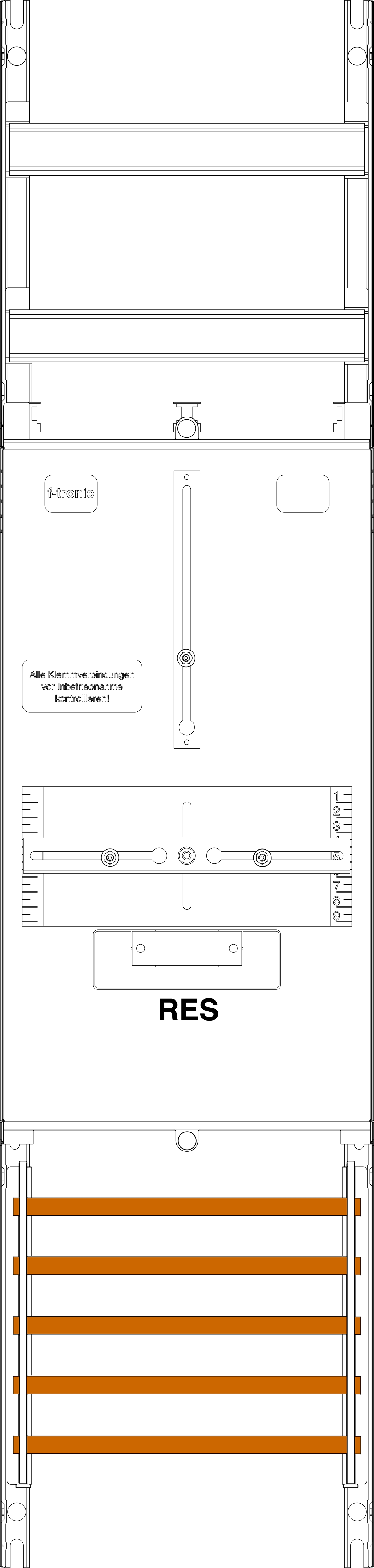 1St. F-Tronic R1BLUX Reservefeld R1BLUX, 1-feldrig, H=1050mm, 1 Res. 3.HZ 7145050