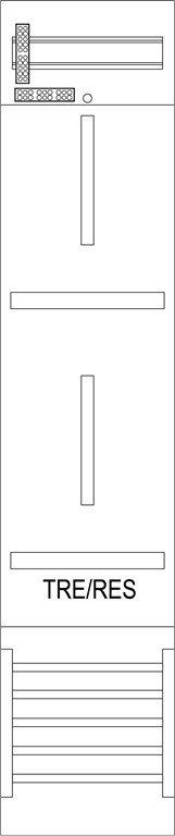 1St. F-Tronic ZR5 Zählerfeld 1-feldrig, H=1200mm, 1-3.HZ, 1 Res., ZR5 7120204